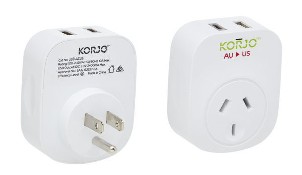 KORJO USB A+C & Power Adaptor for USA
