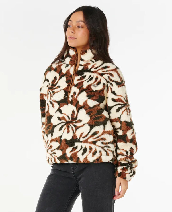 RIP CURL Women's Cala Nights Polar Fleece 1/4 Zip