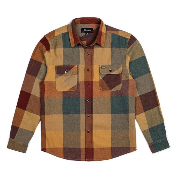 BRIXTON Men's Bowery Arctic Stretch Flannel L/S Shirt