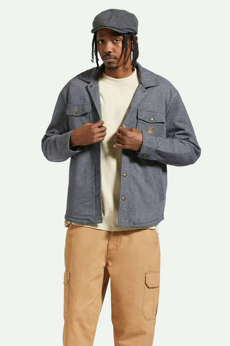 BRIXTON Men's Durham Sherpa Lined Jacket (Shacket)