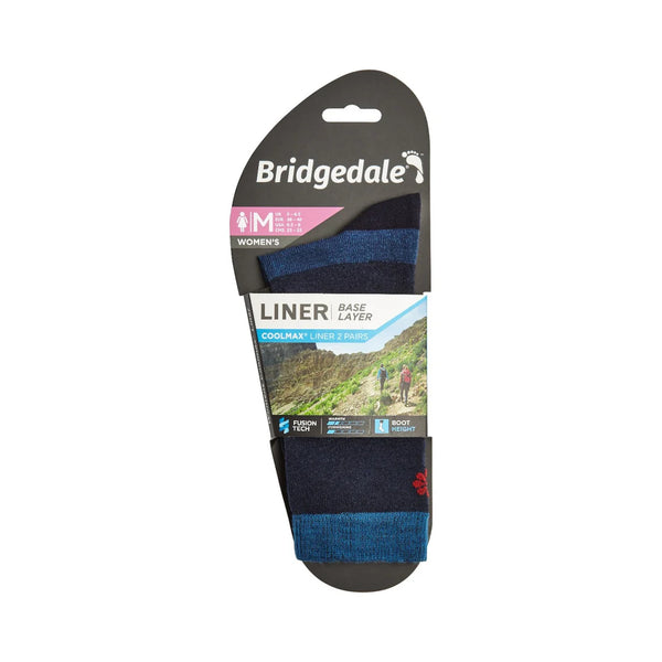 BRIDGEDALE Women's Coolmax® Liner Sock Twin Pack