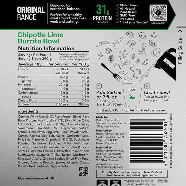 RADIX NUTRITION Original Meals 600kcal
