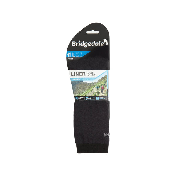 BRIDGEDALE Men's Coolmax® Liner Sock Twin Pack