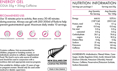 PEAKFUEL Energy Gel +30mg Caffeine Cola 35g