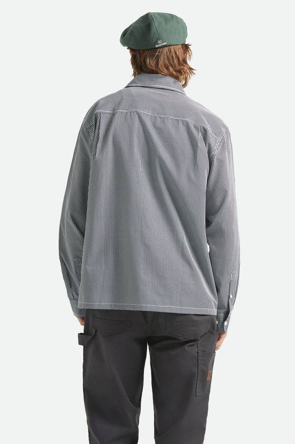BRIXTON Men's Journey LW L/S Shirt - Stripe