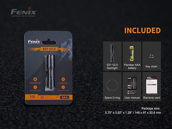 FENIX E01 V2.0 Mini Keychain Light 100lm