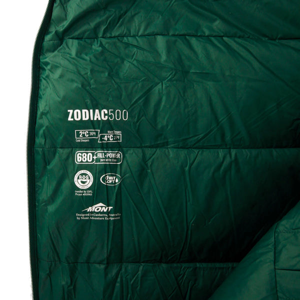 MONT Zodiac 500 -4 680+ Loft Down Sleeping Bag
