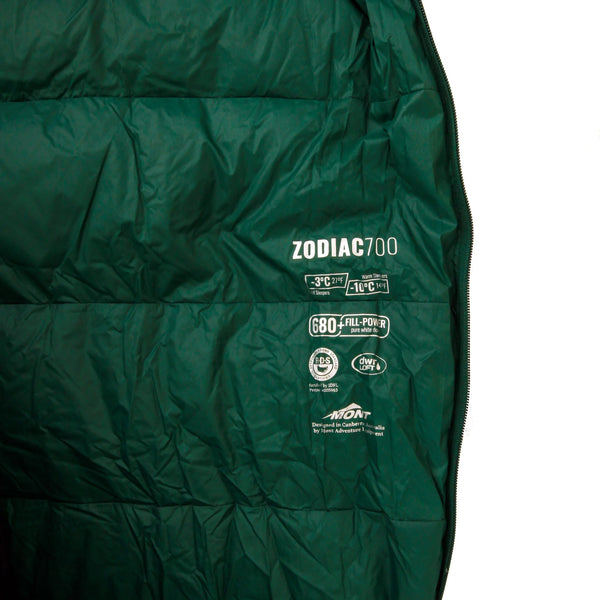 MONT Zodiac 700 -10 680+ Loft Down Sleeping Bag