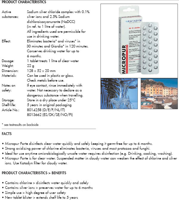 KATADYN Micropur Forte 100 Tablets