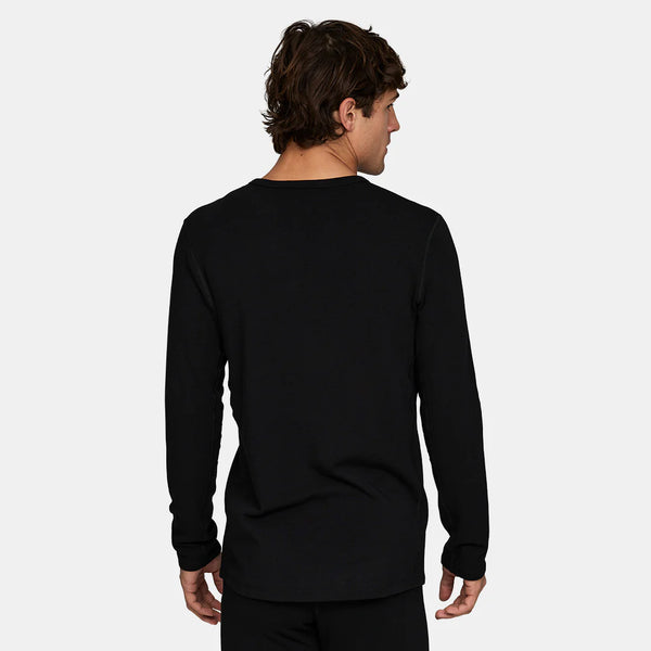 LE BENT Men's Heavy Weight Grid Fleece L/S Crew (280g/m)