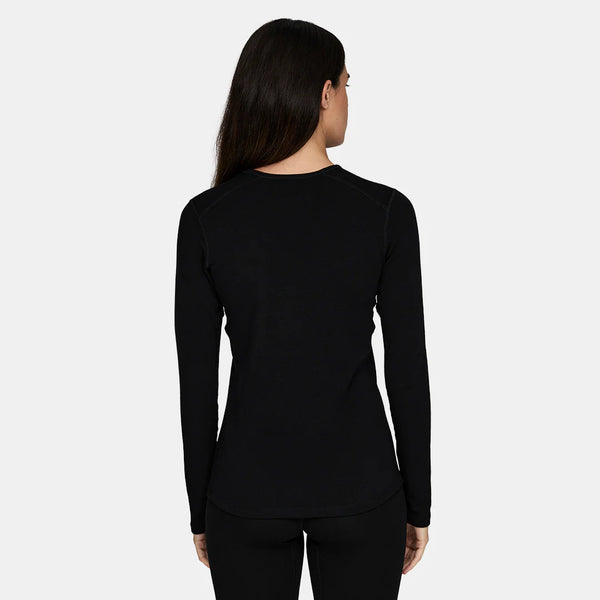 LE BENT Women's Heavy Weight Grid Fleece L/S Crew (280g/m)