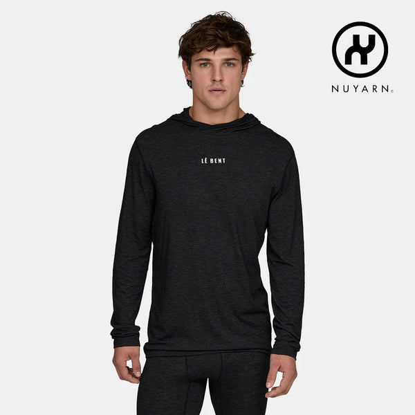 LE BENT Men's Merino Featherweight Hooded L/S Crew