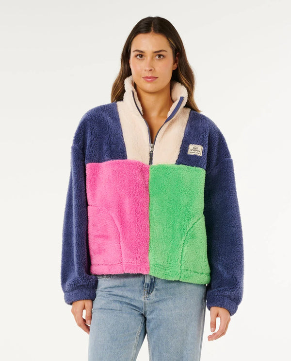RIP CURL Women's Block Party Polar Fleece 1/4 and Full Zip