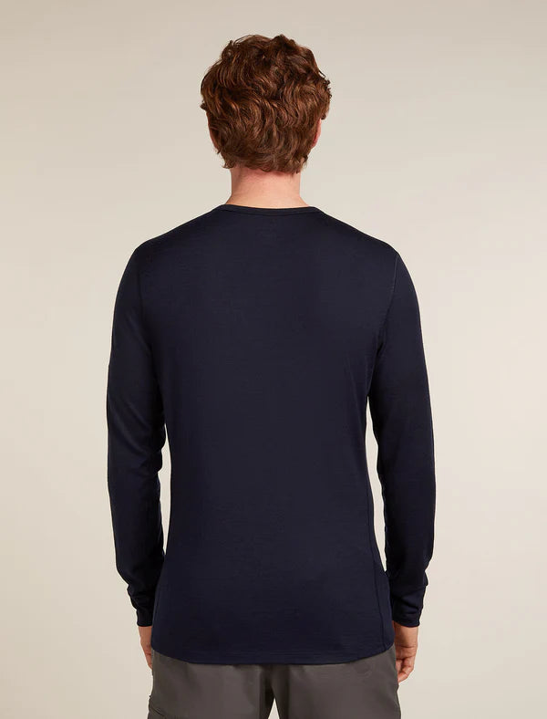 ICEBREAKER Men's 200 g/m Oasis Merino L/S Crew Elevation Line Print