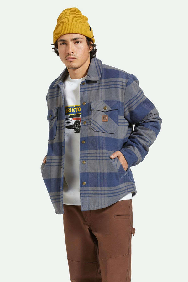 BRIXTON Men's Durham Sherpa Lined Jacket (Shacket)