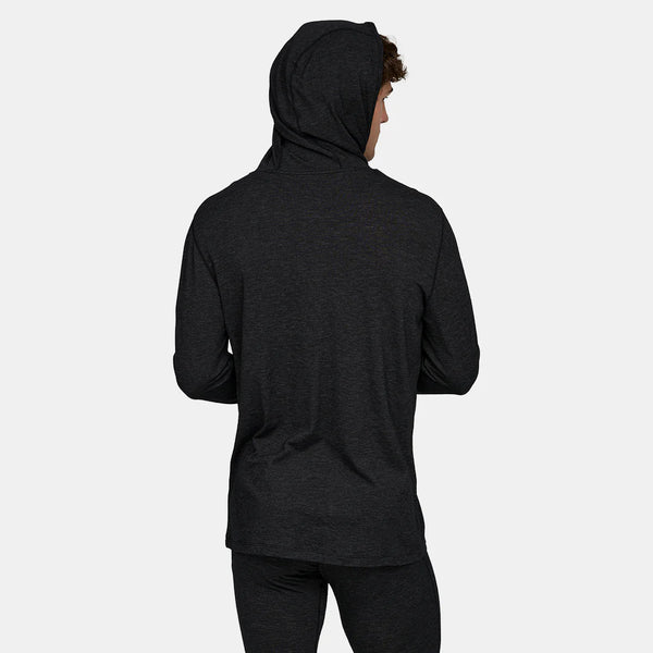 LE BENT Men's Merino Featherweight Hooded L/S Crew