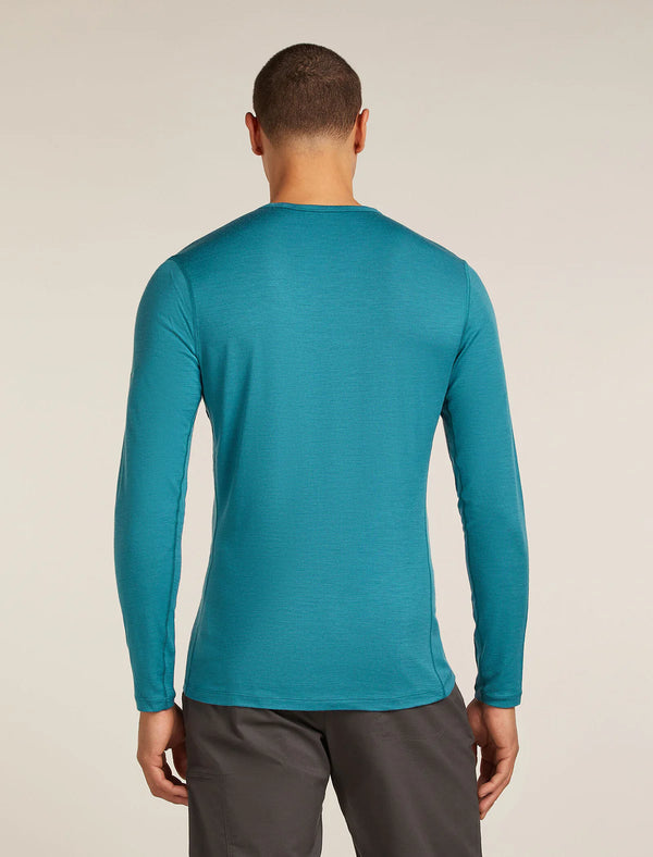 ICEBREAKER Men's 200 g/m Oasis Merino L/S Crew Elevation Line Print
