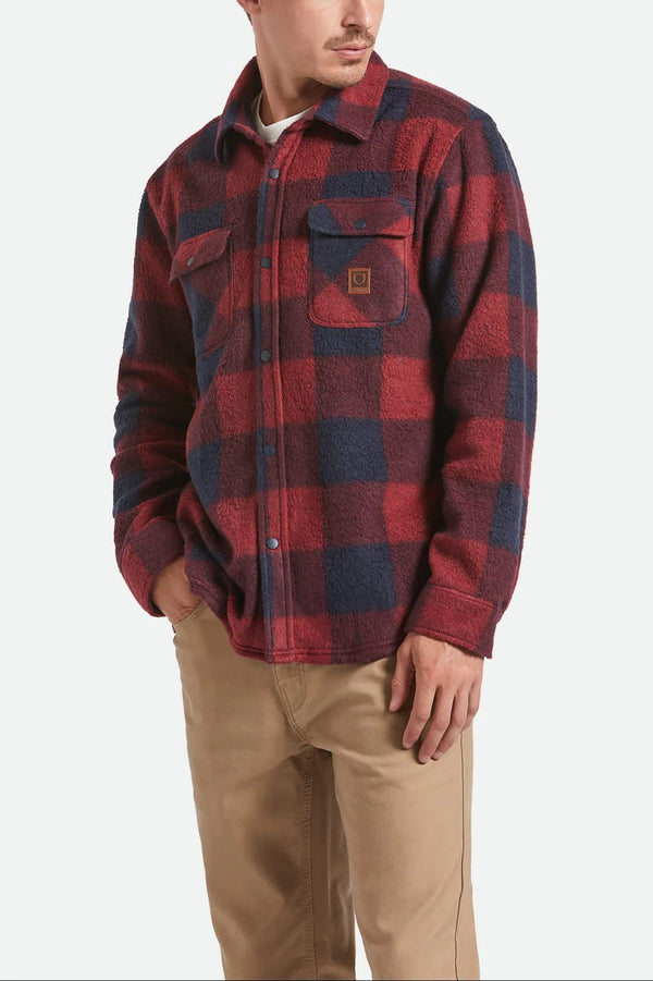 BRIXTON Men's Bowery Arctic Stretch Flannel L/S Shirt