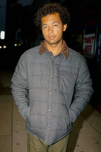 BRIXTON Men's Cass Jacket (Shacket) - Mixed Twill