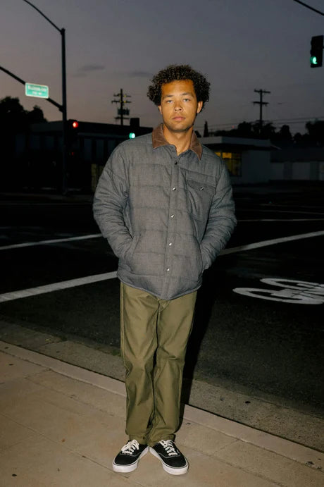 BRIXTON Men's Cass Jacket (Shacket) - Mixed Twill