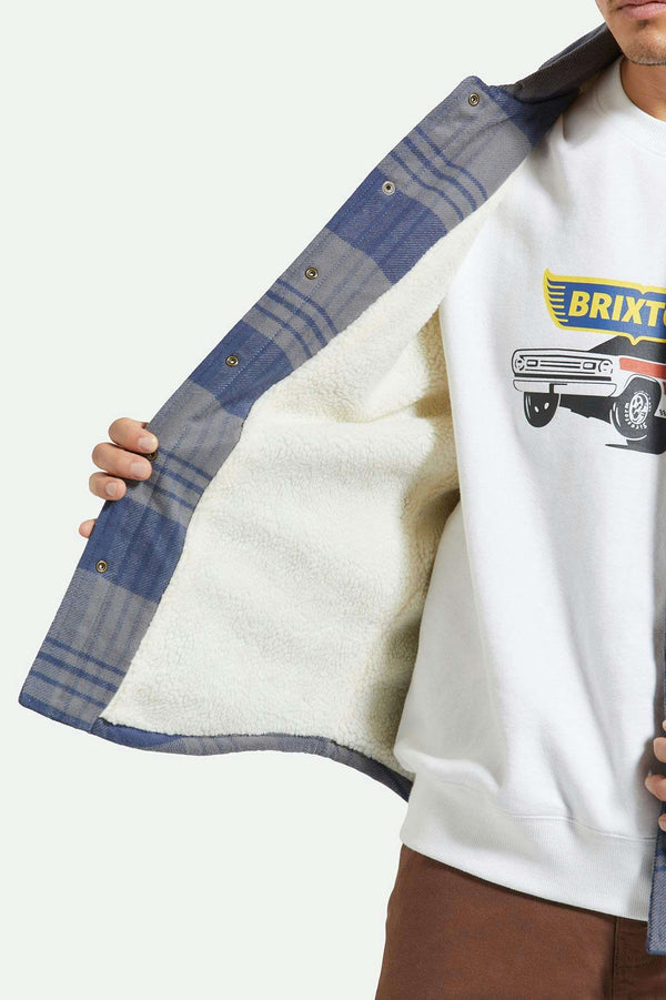 BRIXTON Men's Durham Sherpa Lined Jacket (Shacket)