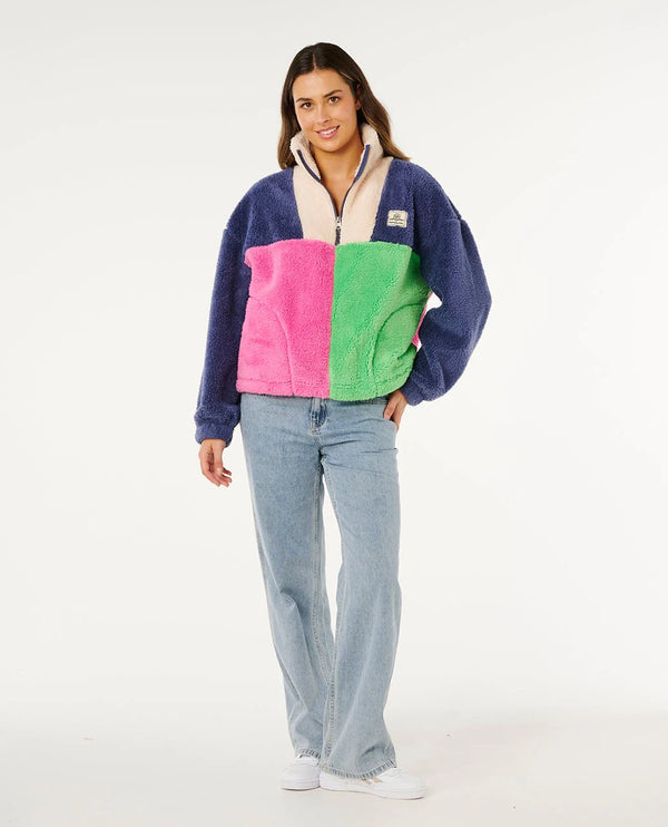 RIP CURL Women's Block Party Polar Fleece 1/4 Zip