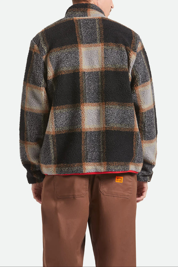 BRIXTON Men's Buffalo Plaid Sherpa Full Zip Jacket