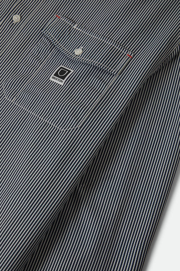 BRIXTON Men's Journey LW L/S Shirt - Stripe