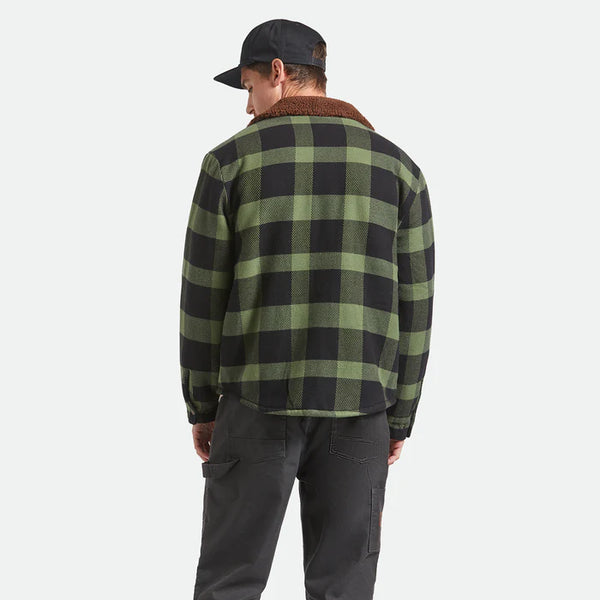 BRIXTON Men's Durham Sherpa Lined Flannel Jacket (Shacket)