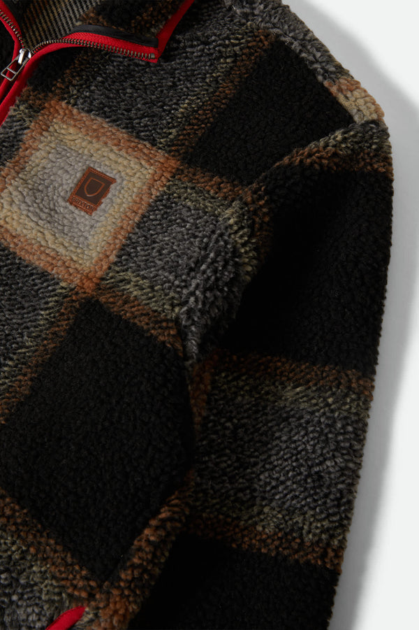 BRIXTON Men's Buffalo Plaid Sherpa Full Zip Jacket