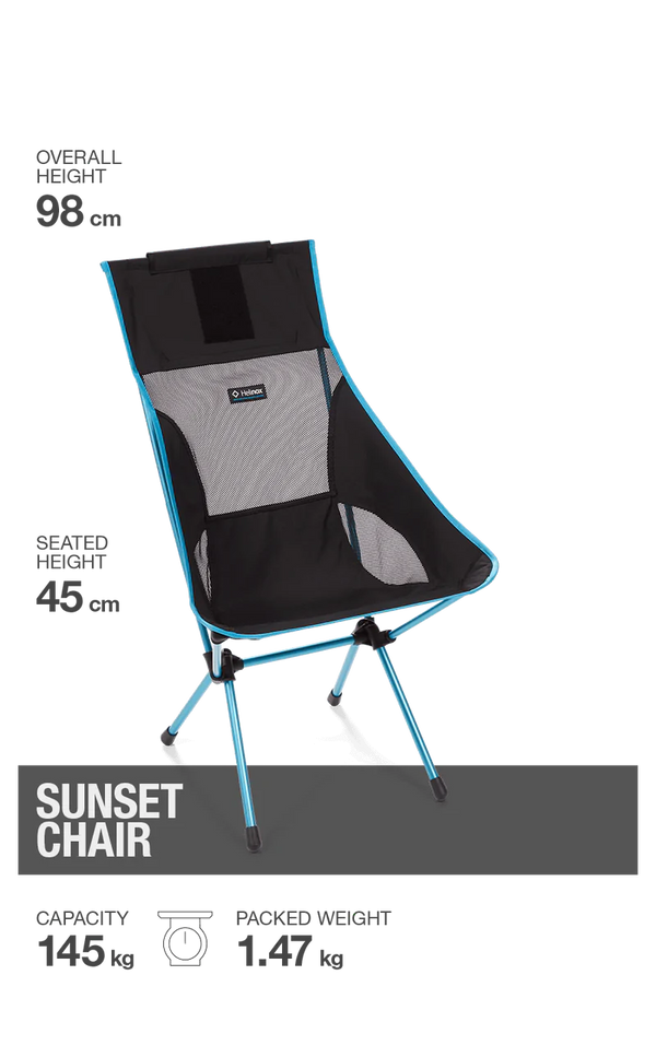 HELINOX Sunset Chair Black w' Blue Frame